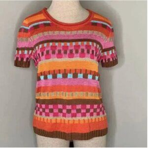 Crazy Horse Collection Striped Crew Neck Sweater Size Medium NWT